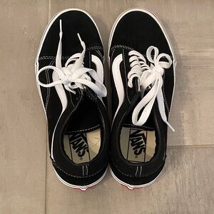 Vans Classic Black and White Lace-Up Shoes